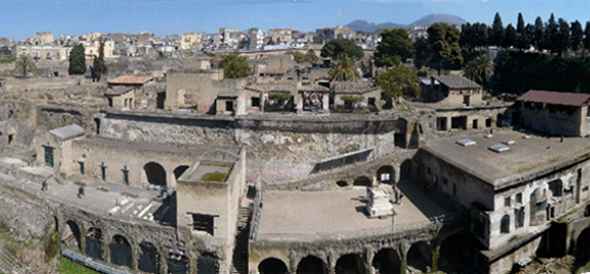 Mappa multilingue per gli scavi di Ercolano