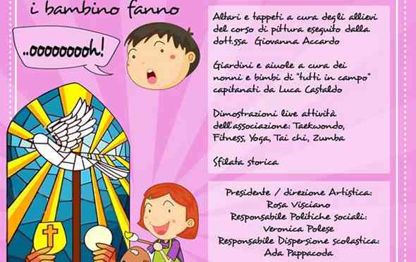 La Festa dei quattro Altari Vista con gli occhi dei bambini