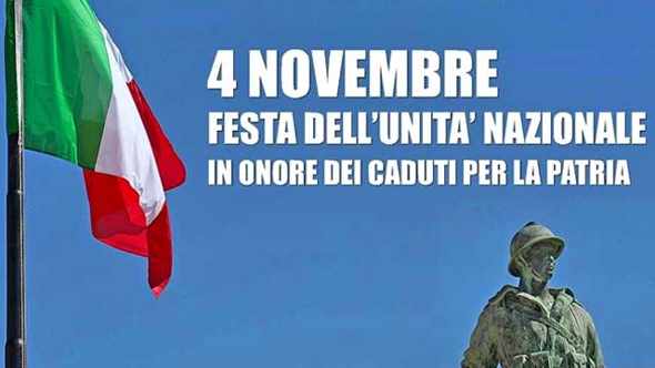 4 novembre, “Giornata dell’Unità Nazionale e delle Forze Armate”