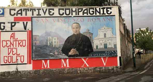 Un’affissione infelice per il Santo Vincenzo Romano