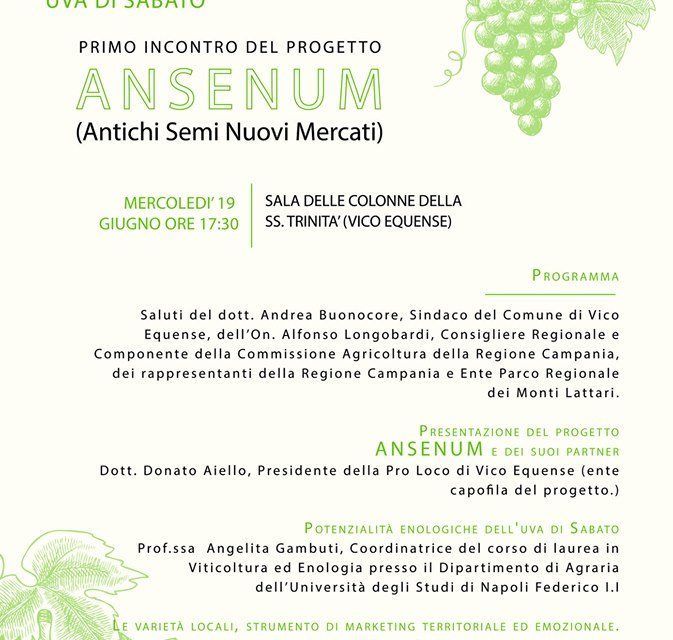 A Vico Equense il progetto ANSENUM (Antichi Semi Nuovi Mercati)