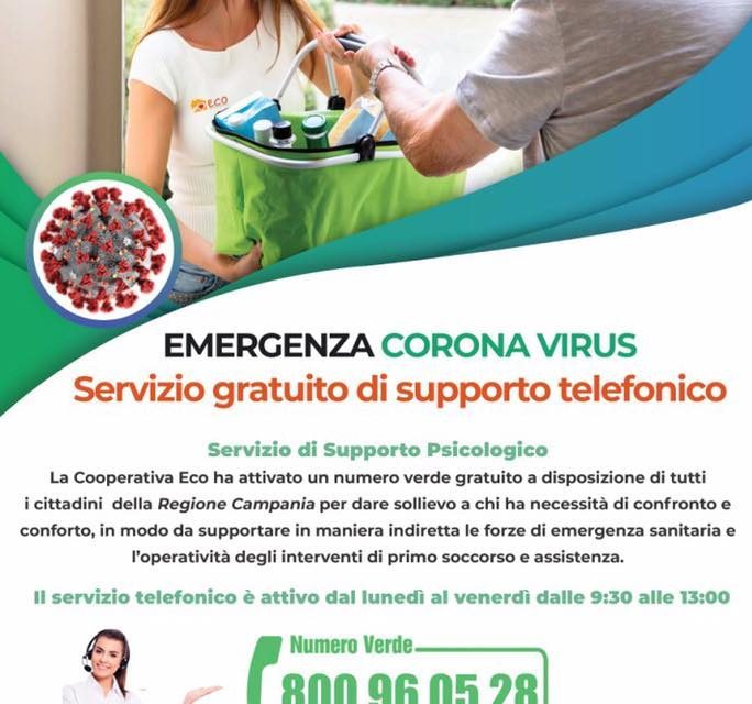 Coronavirus Torre Annunziata: (Ambito N30 T. Annunziata, Boscoreale, Boscotrecase, Trecase) Attivo numero verde per il sostegno psicologico ai cittadini