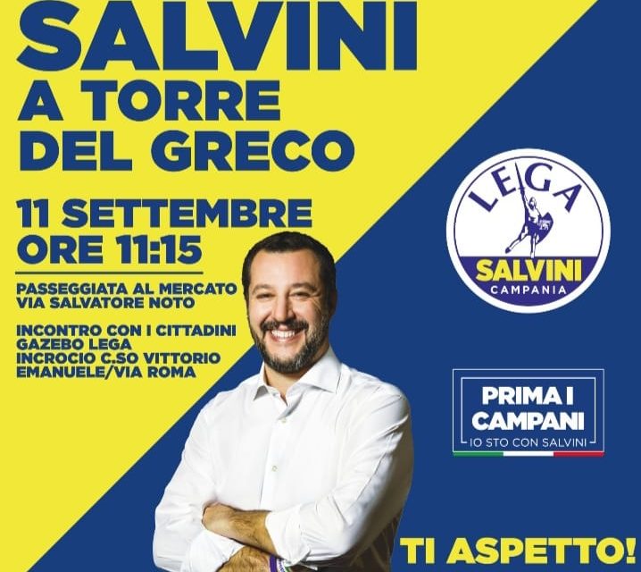 Tour elettorale di Salvini a Torre del Greco