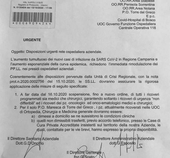 Ospedale Maresca: pronto piano per trasformarlo in Covid Hospital.