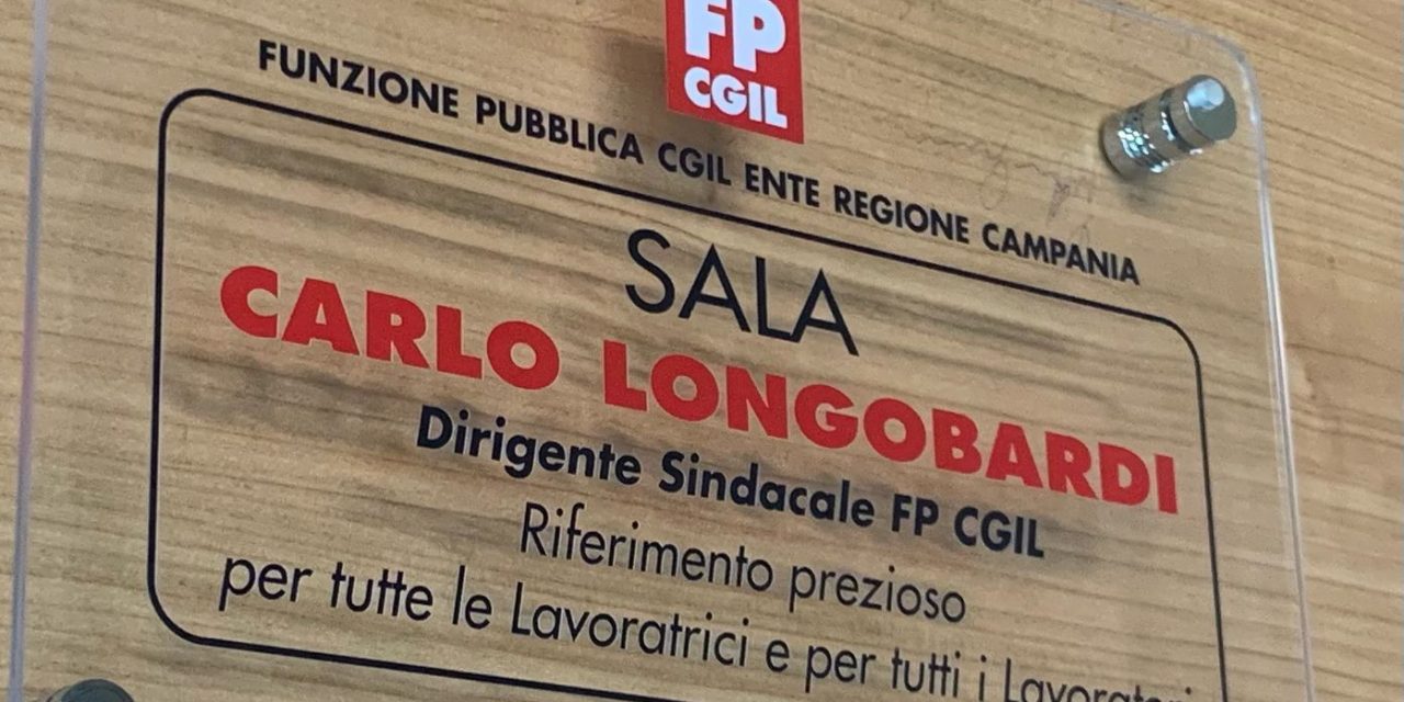 La sala della Cgil di Palazzo Santa Lucia dedicata al sindacalista Carlo Longobardi