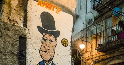 Omaggio a Totò, un museo a cielo aperto nel vicolo della Street Art nel cuore di Napoli