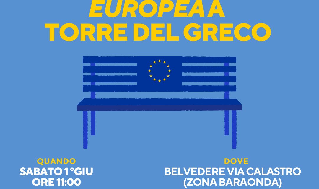 La “panchina europea” arriva a Torre del Greco sul belvedere di Via Calastro