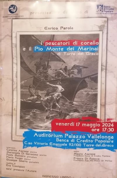 ” I Pescatori di Corallo e il Pio Monte dei Marinai”, ultima opera di Enrico Parola