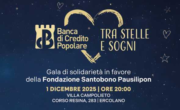 BCP protagonista “Tra Stelle e Sogni”, evento di solidarietà e raccolta fondi