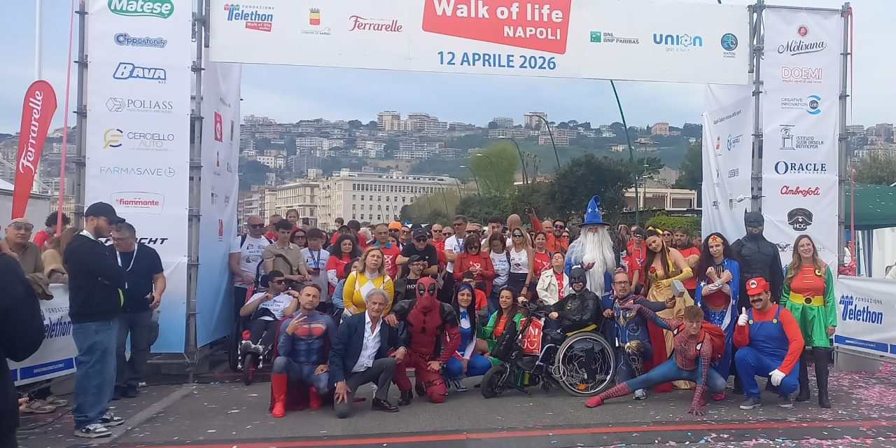 Walk of Life per Telethon, Raccolti a Napoli 87.000 euro per la ricerca, 4.500 iscritti alla manifestazione