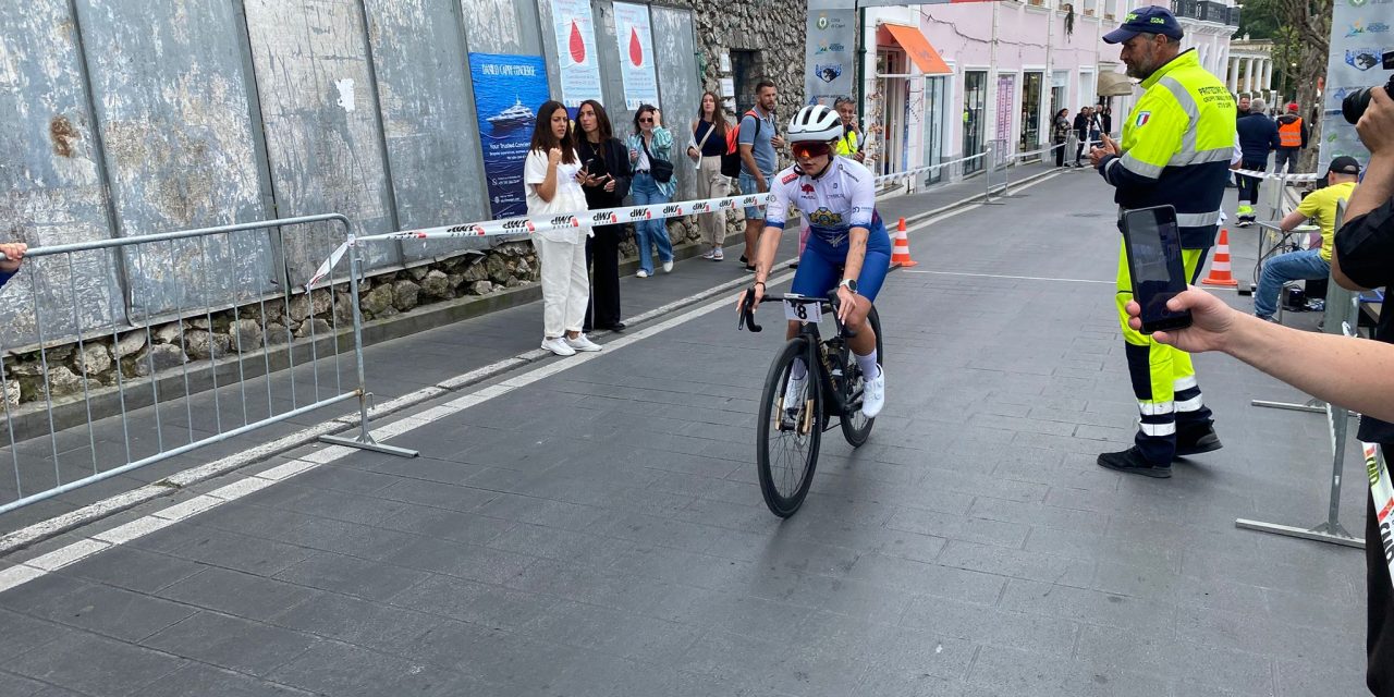 Cronoscalata Capri: Sonny Colbrelli incorona Romolo Gentile e Lidia Principe