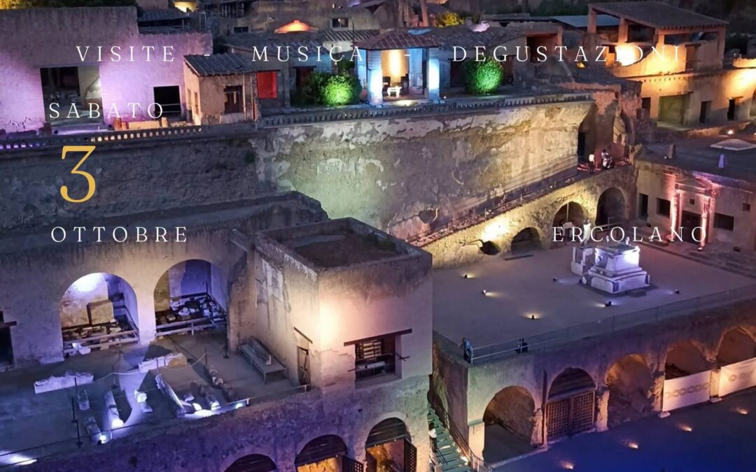 Wine Spot agli Scavi: al Parco Archeologico di Ercolano due serate tra visite notturne, degustazioni enogastronomiche e musica jazz dal vivo