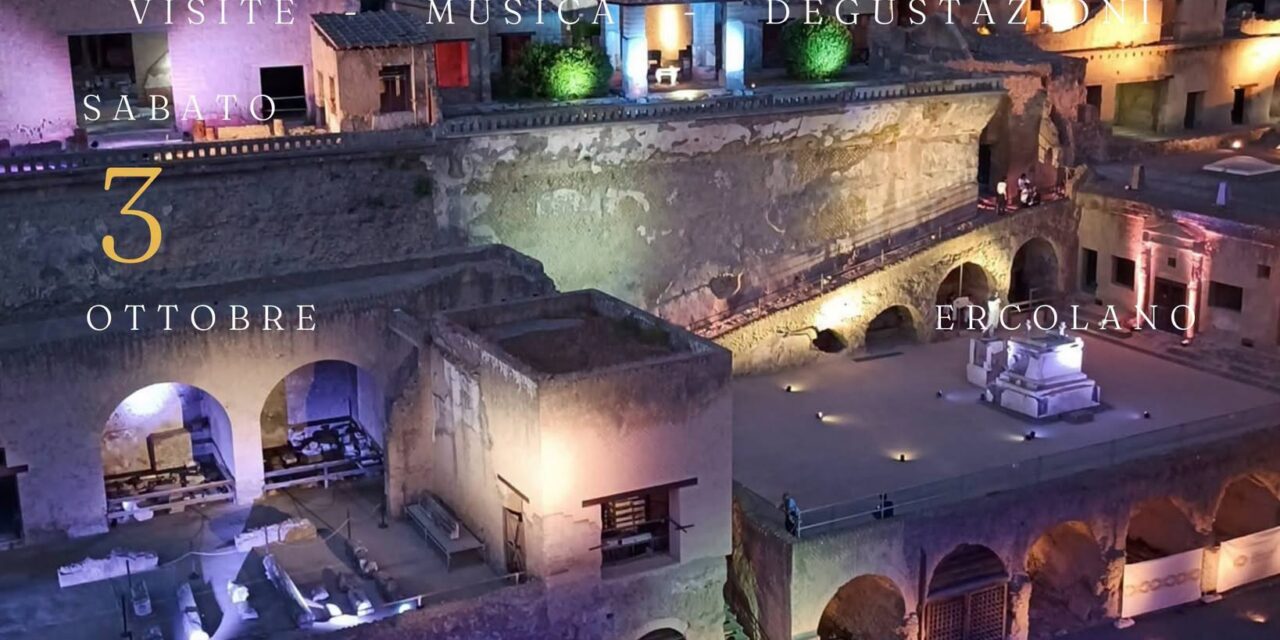 Wine Spot agli Scavi: al Parco Archeologico di Ercolano due serate tra visite notturne, degustazioni enogastronomiche e musica jazz dal vivo